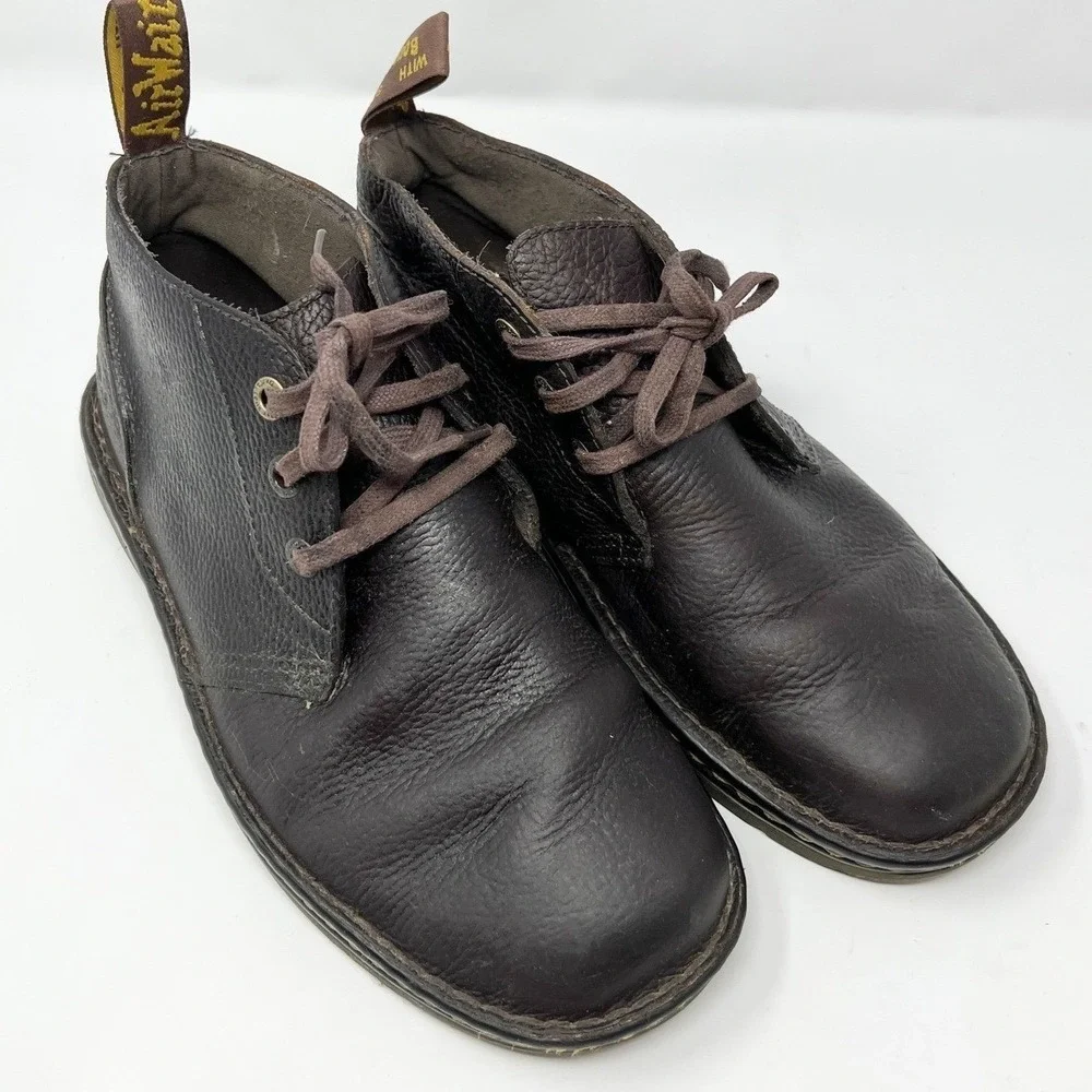 Dr Martens Sussex 3 Eye Chukka Brown Leather Boots Size US 10M US 11 L UK9 EU 43